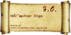 Hümpfner Olga névjegykártya